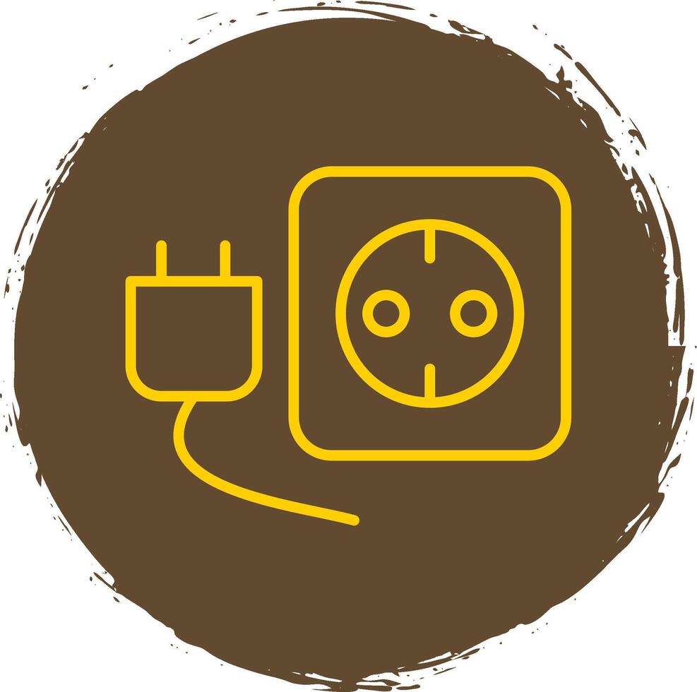 Plug And Socket Line Gradient Icon Design vector