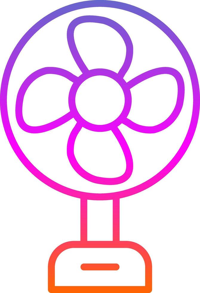 Fan Line Gradient Icon Design vector