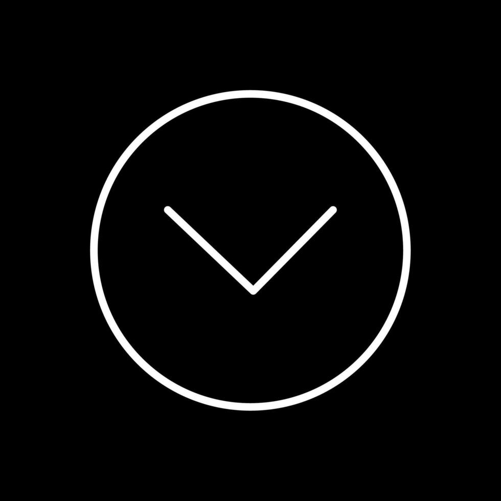 Chevron Line Inverted Icon Design vector