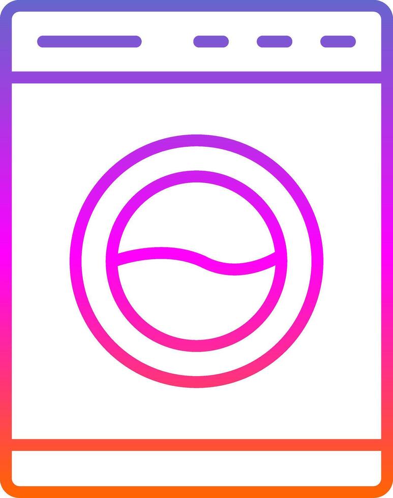 Washing Machine Line Gradient Icon Design vector