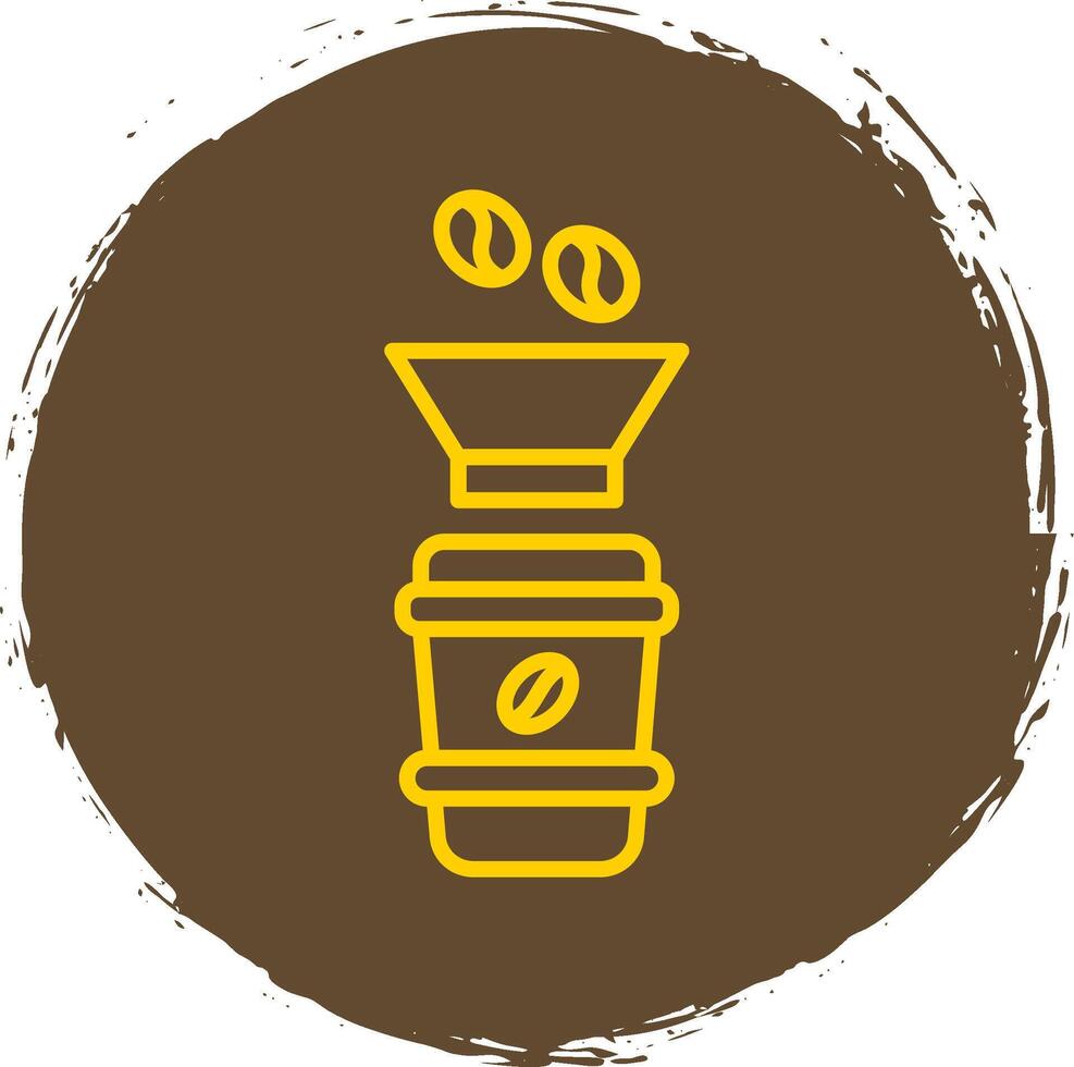 café filtrar línea degradado icono diseño vector