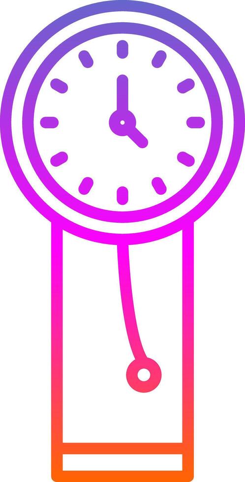Clock Line Gradient Icon Design vector
