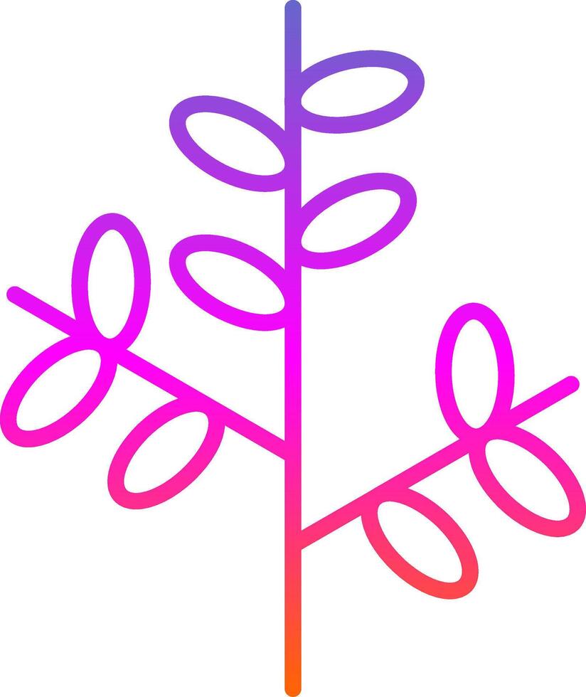 Willow Line Gradient Icon Design vector