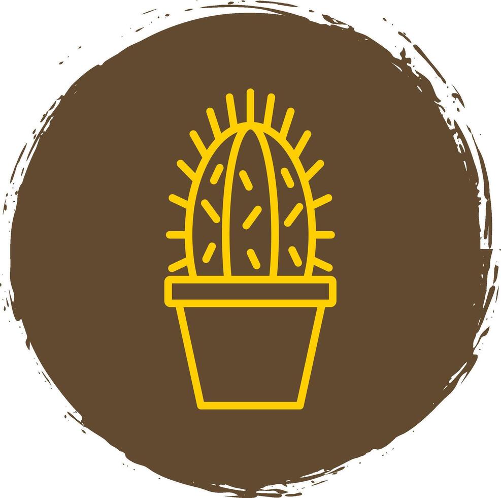 Cactus Line Gradient Icon Design vector