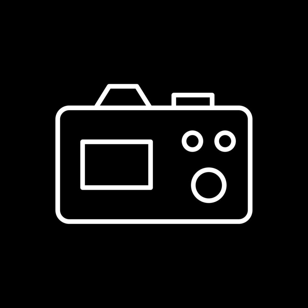 Camera Line Inverted Icon Design vector