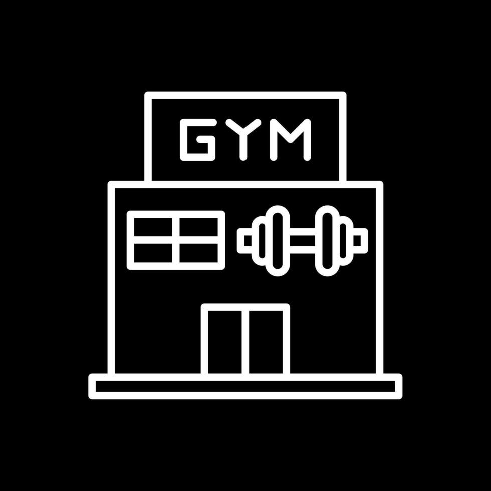 Gym Line Inverted Icon Design vector