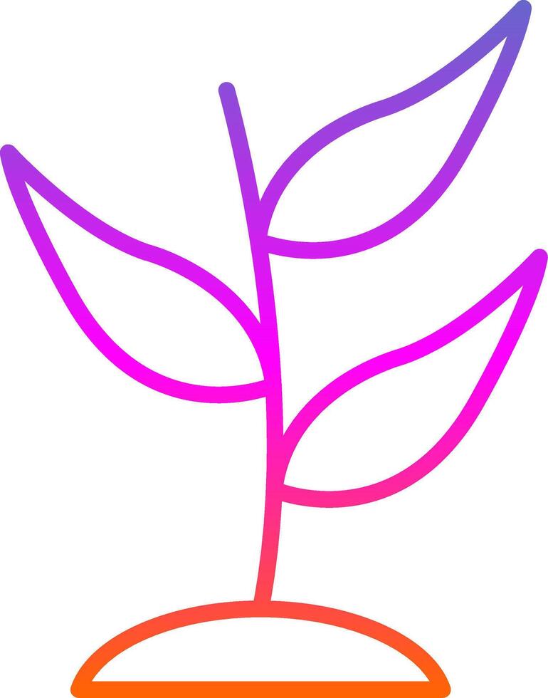 Plant Line Gradient Icon Design vector