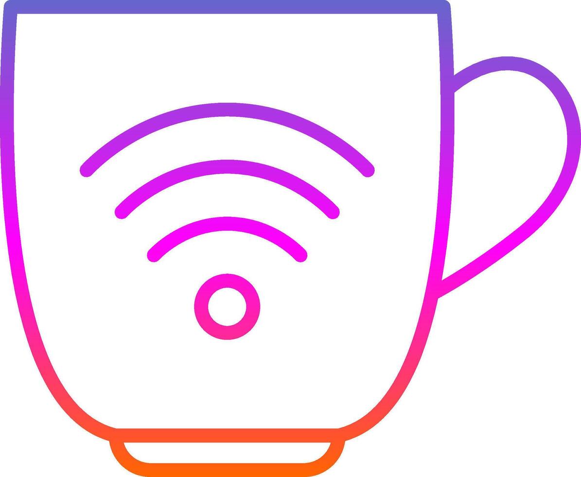 Wifi Line Gradient Icon Design vector