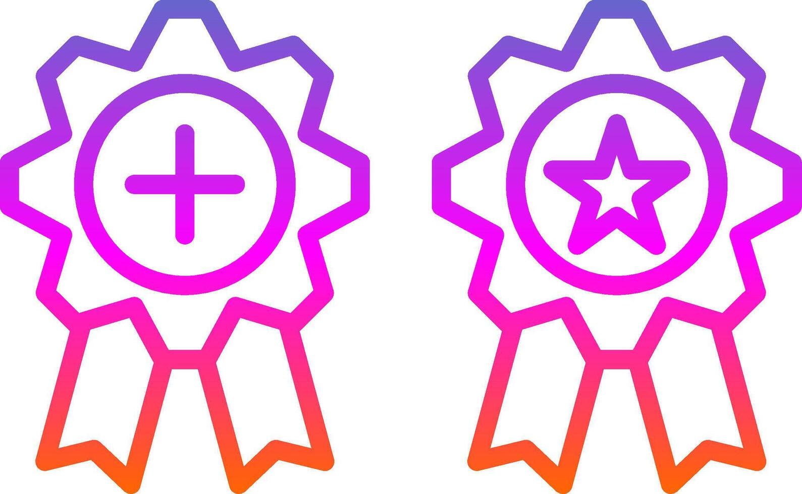 Medals Line Gradient Icon Design vector