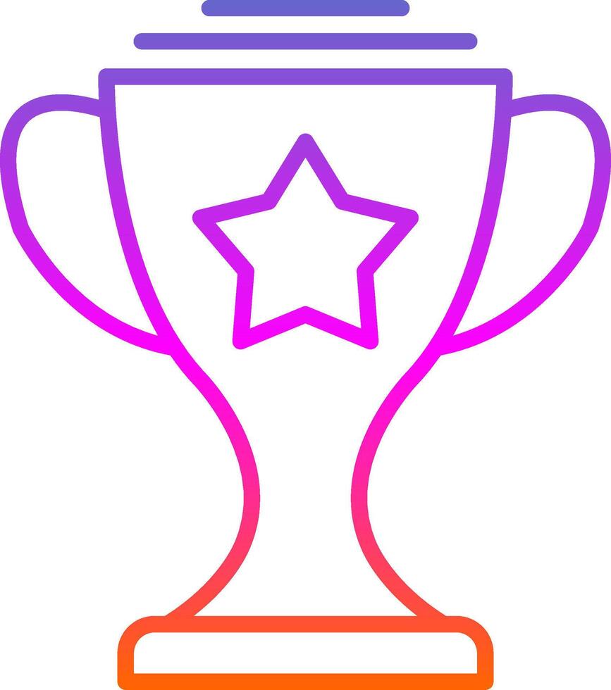 Trophy Line Gradient Icon Design vector