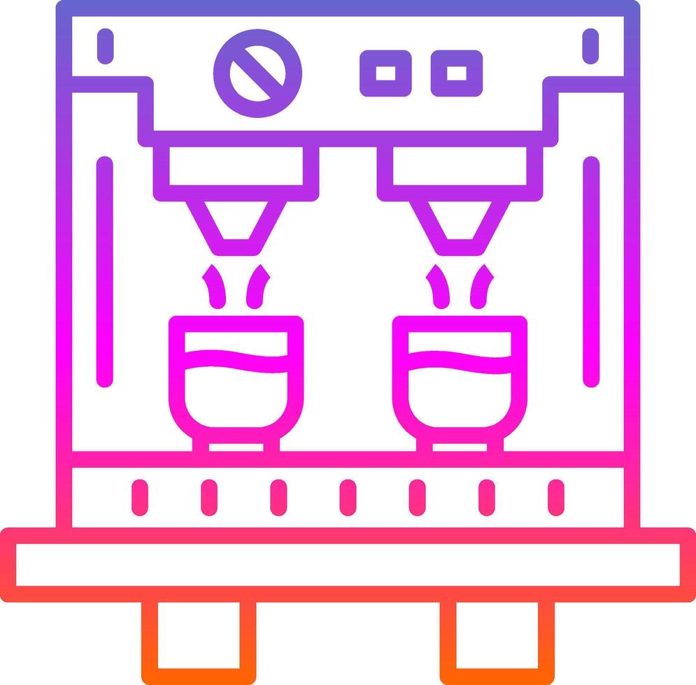 Coffee Machine Line Gradient Icon Design vector