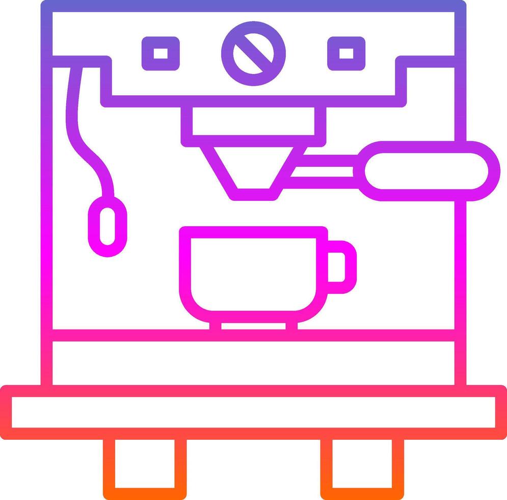 Coffee Machine Line Gradient Icon Design vector