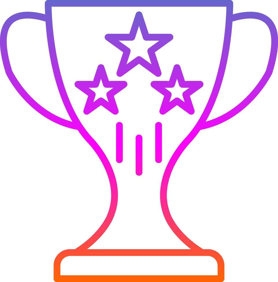 Star Line Gradient Icon Design vector