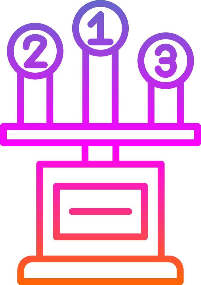 Leaderboard Line Gradient Icon Design vector