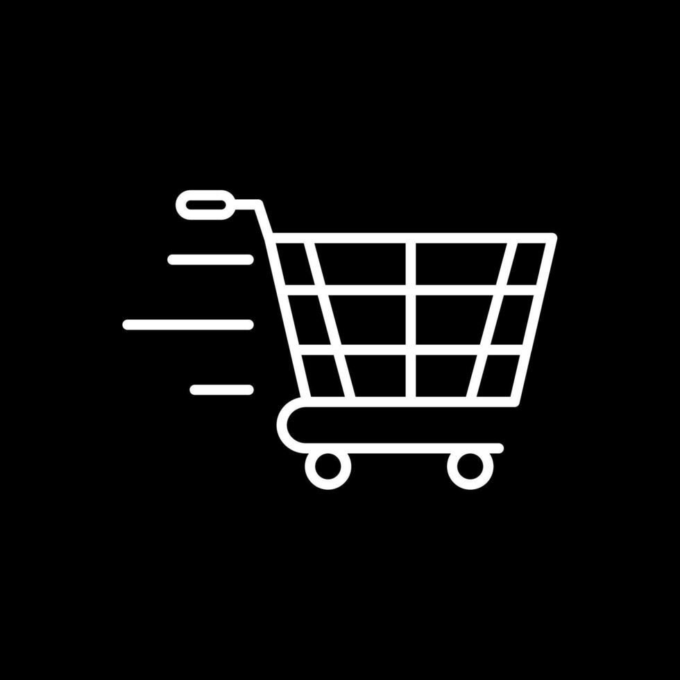 Cart Line Inverted Icon Design vector