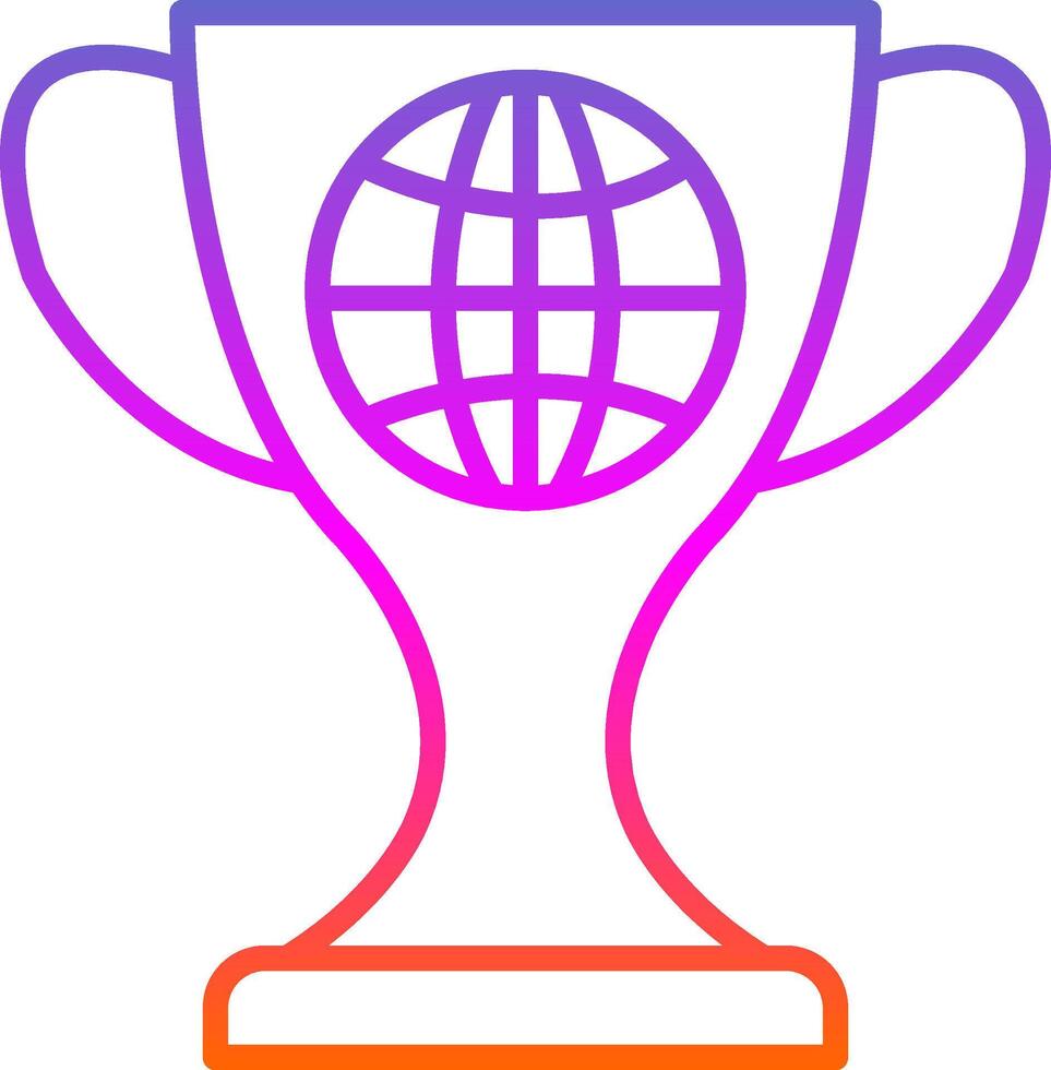 World Line Gradient Icon Design vector