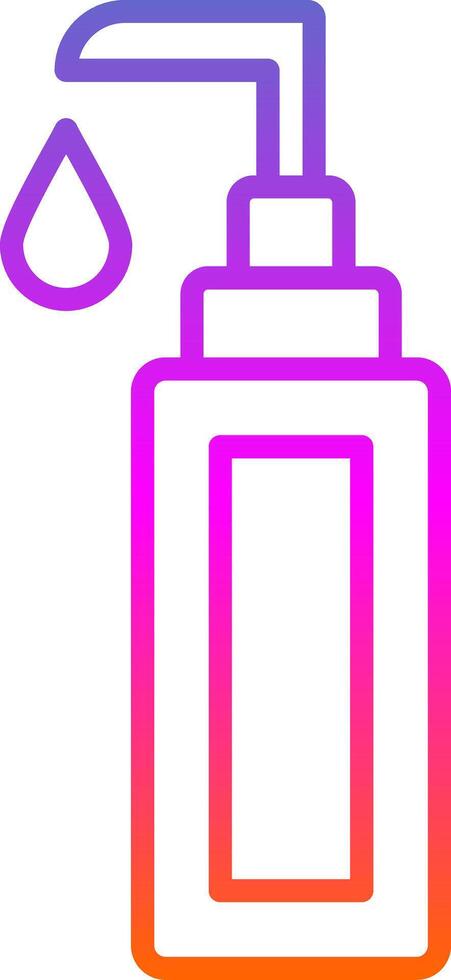 Face Cleanser Line Gradient Icon Design vector