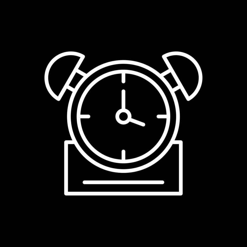 reloj línea invertido icono diseño vector