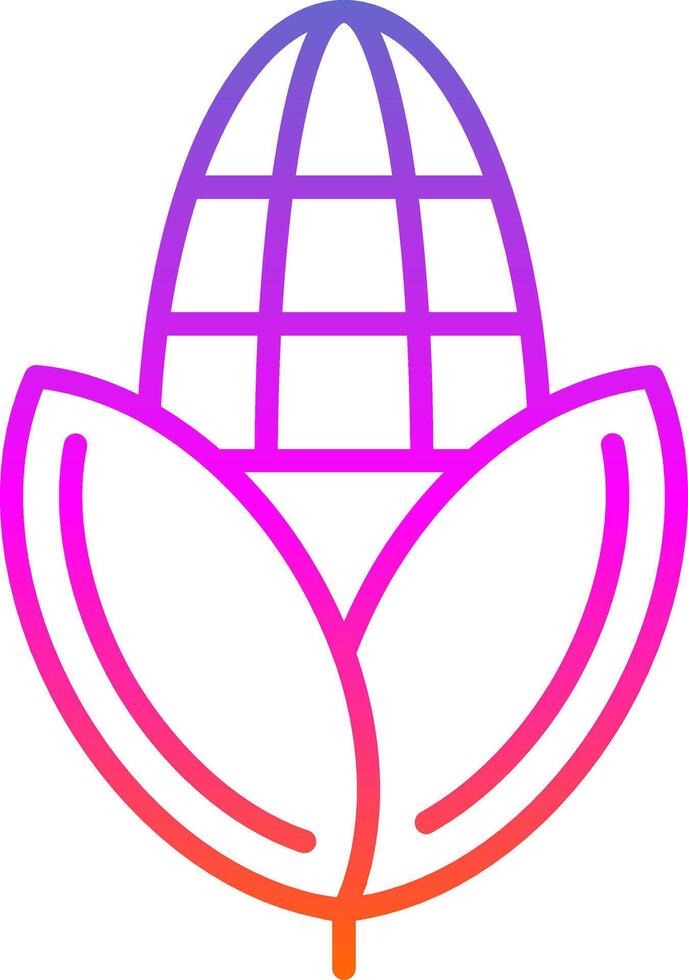 Corn Line Gradient Icon Design vector