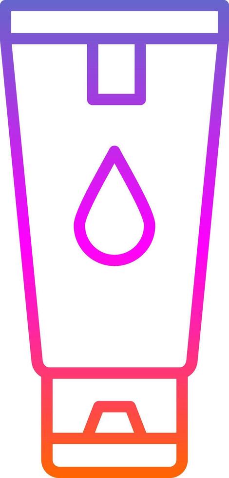 Hand Cream Line Gradient Icon Design vector