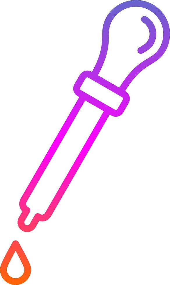 Dropper Line Gradient Icon Design vector