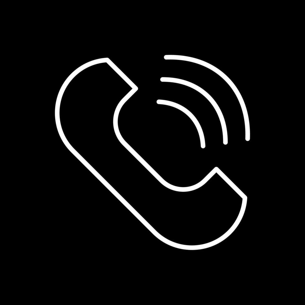 Phone Line Inverted Icon Design vector