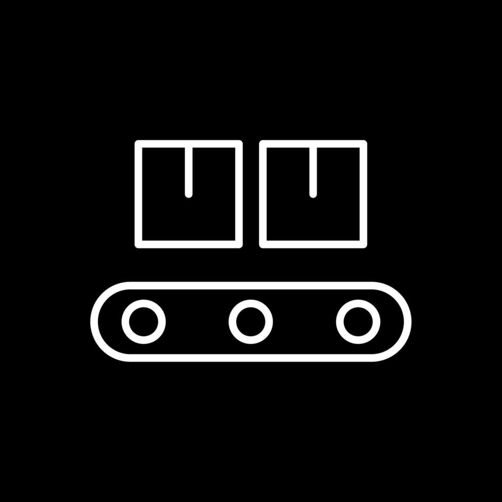 Conveyor Belt Line Inverted Icon Design vector
