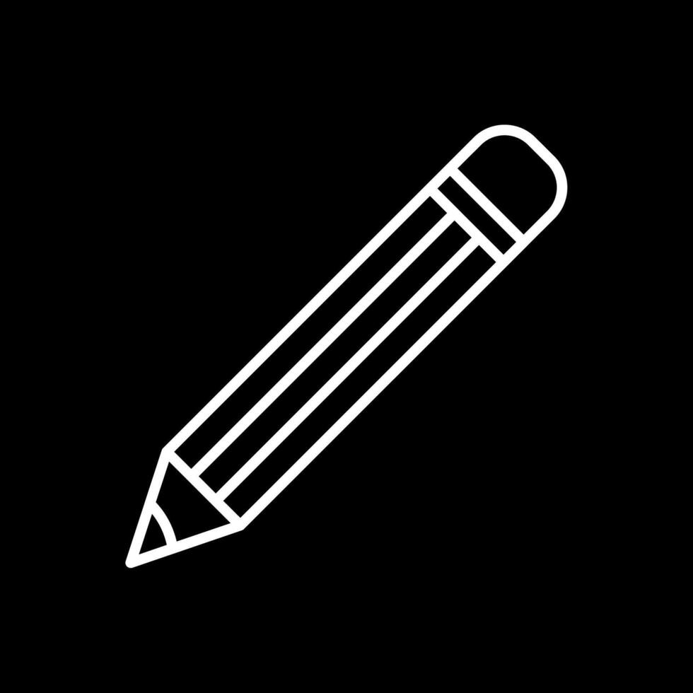 Pencil Line Inverted Icon Design vector