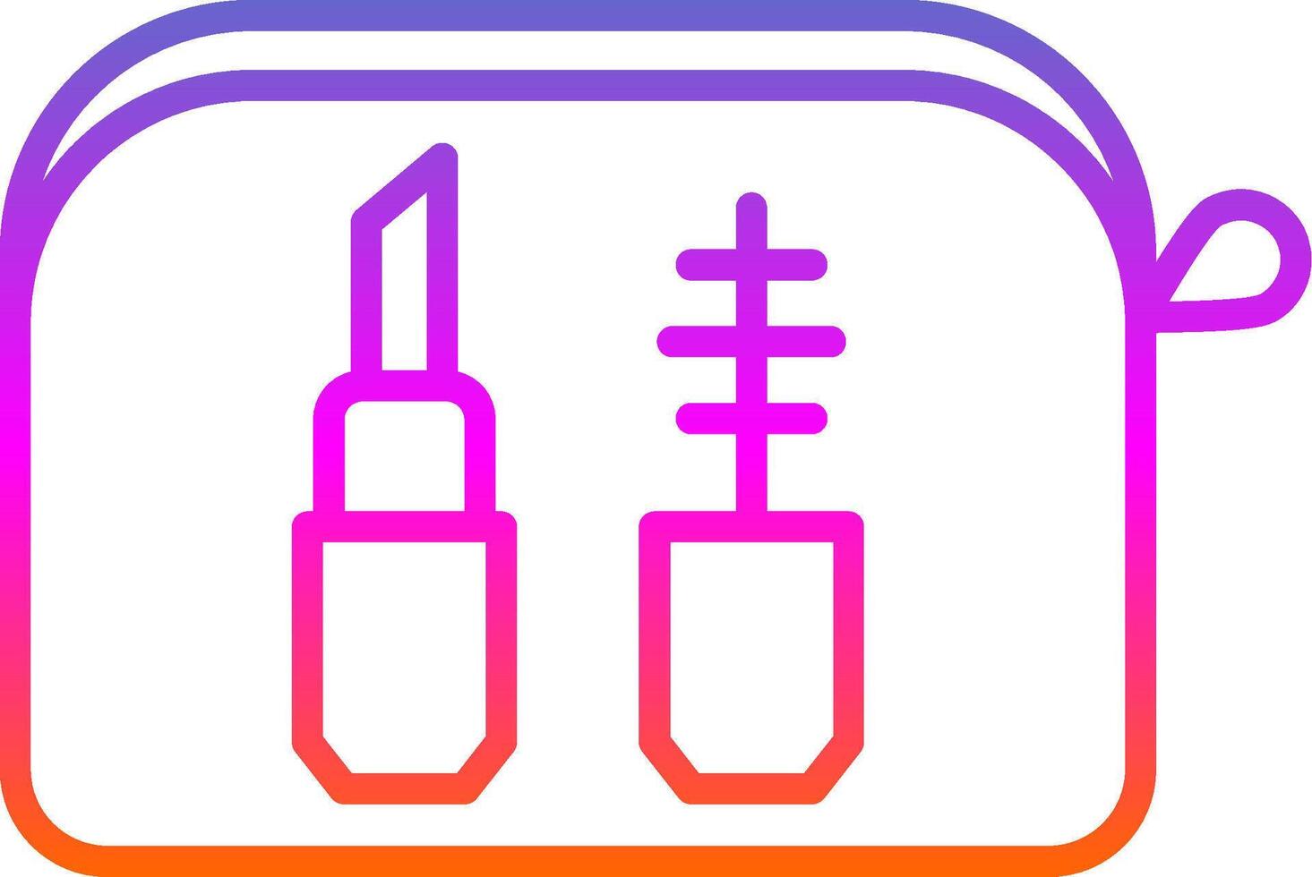 Make Up Bag Line Gradient Icon Design vector