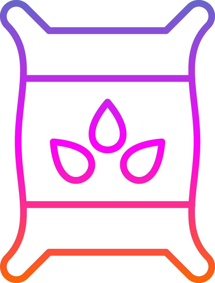 Seed Bag Line Gradient Icon Design vector