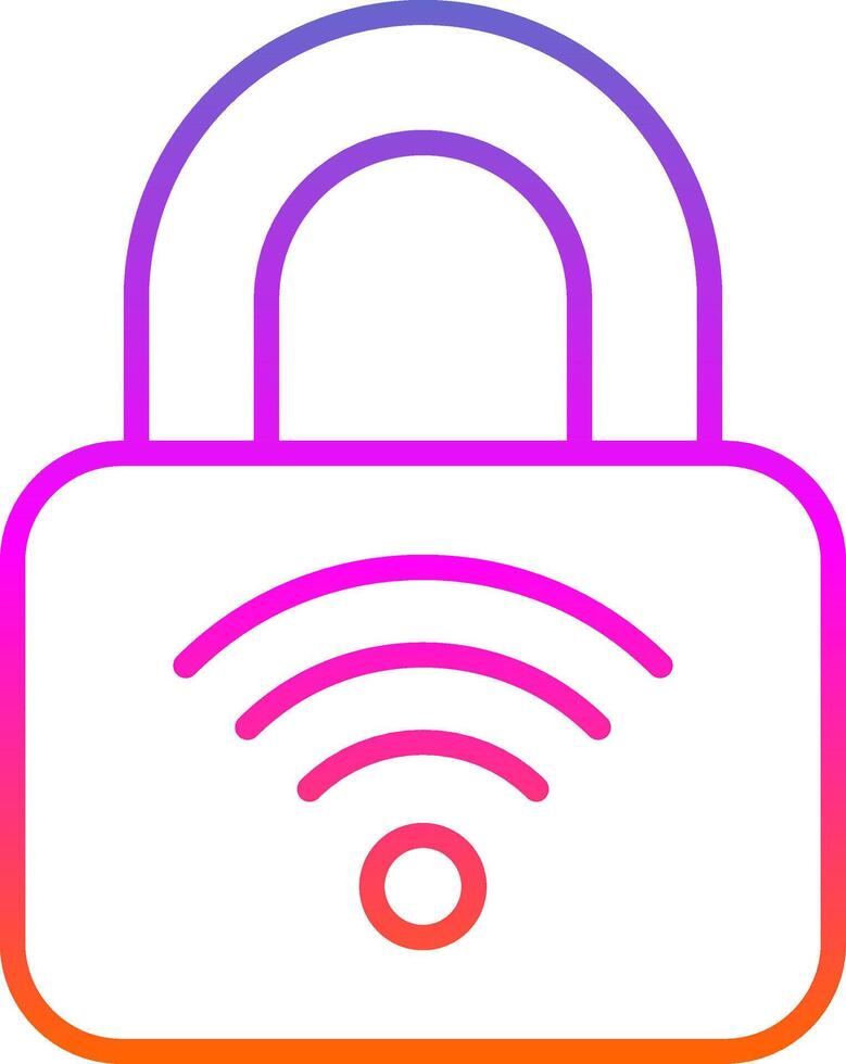 Padlock Line Gradient Icon Design vector