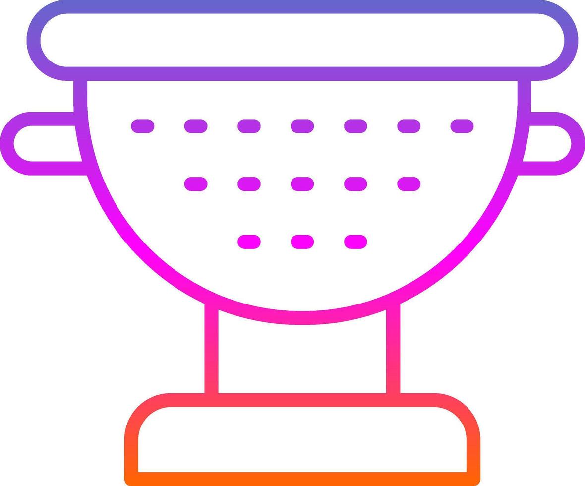 Sieve Line Gradient Icon Design vector