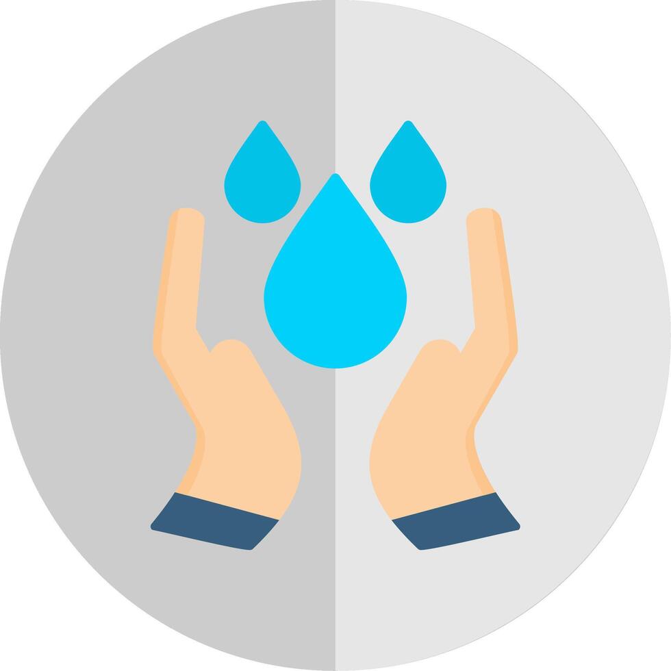 Water Saving Flat Scale Icon Design vector