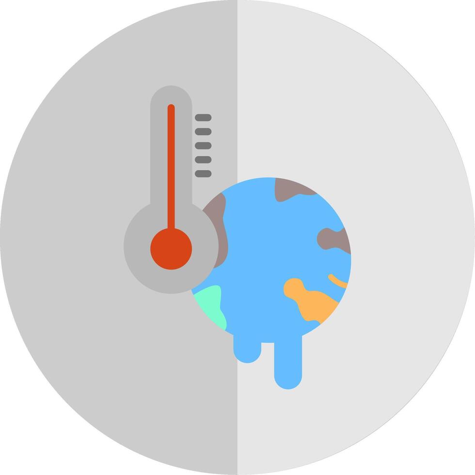 Global Warming Flat Scale Icon Design vector