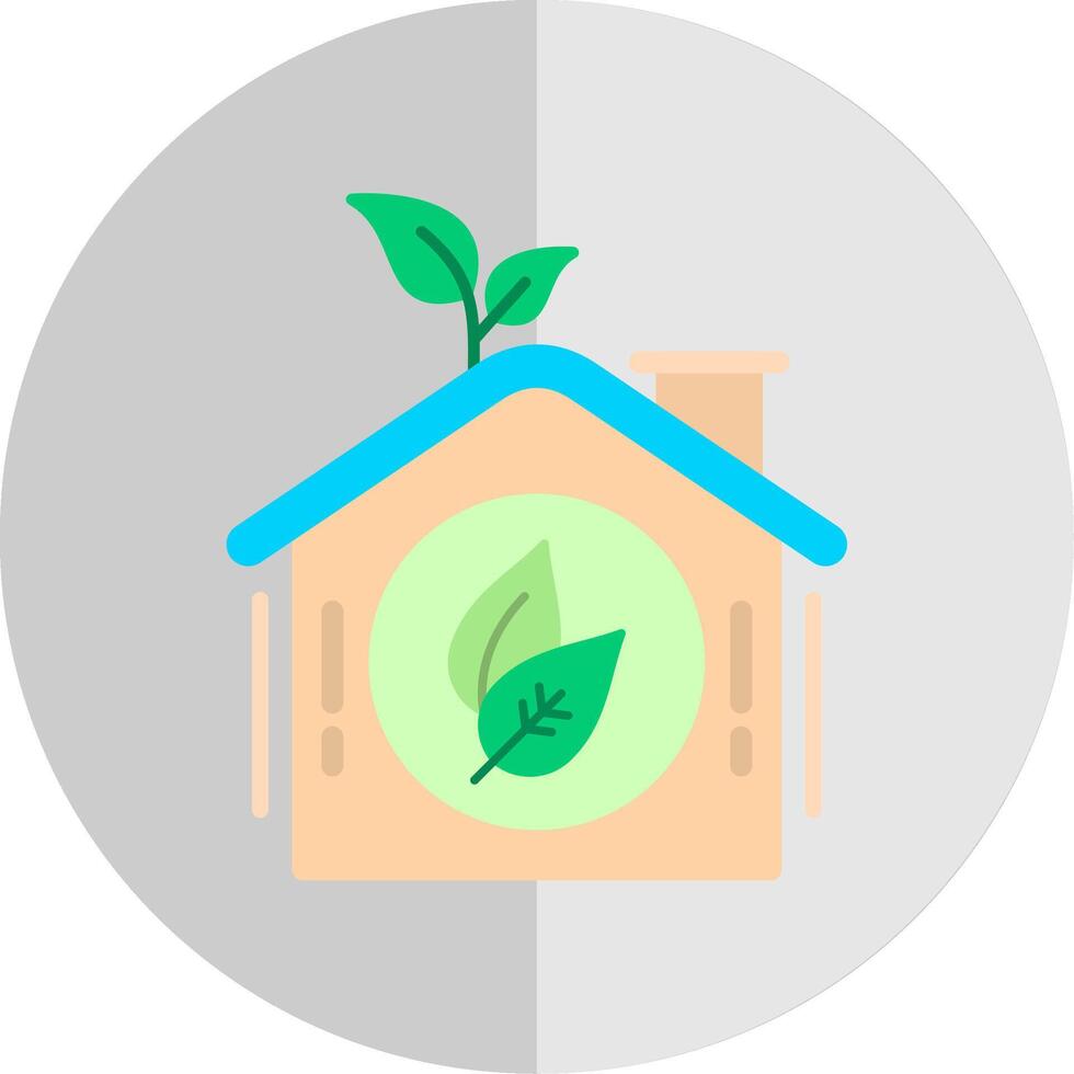 verde casa plano escala icono diseño vector
