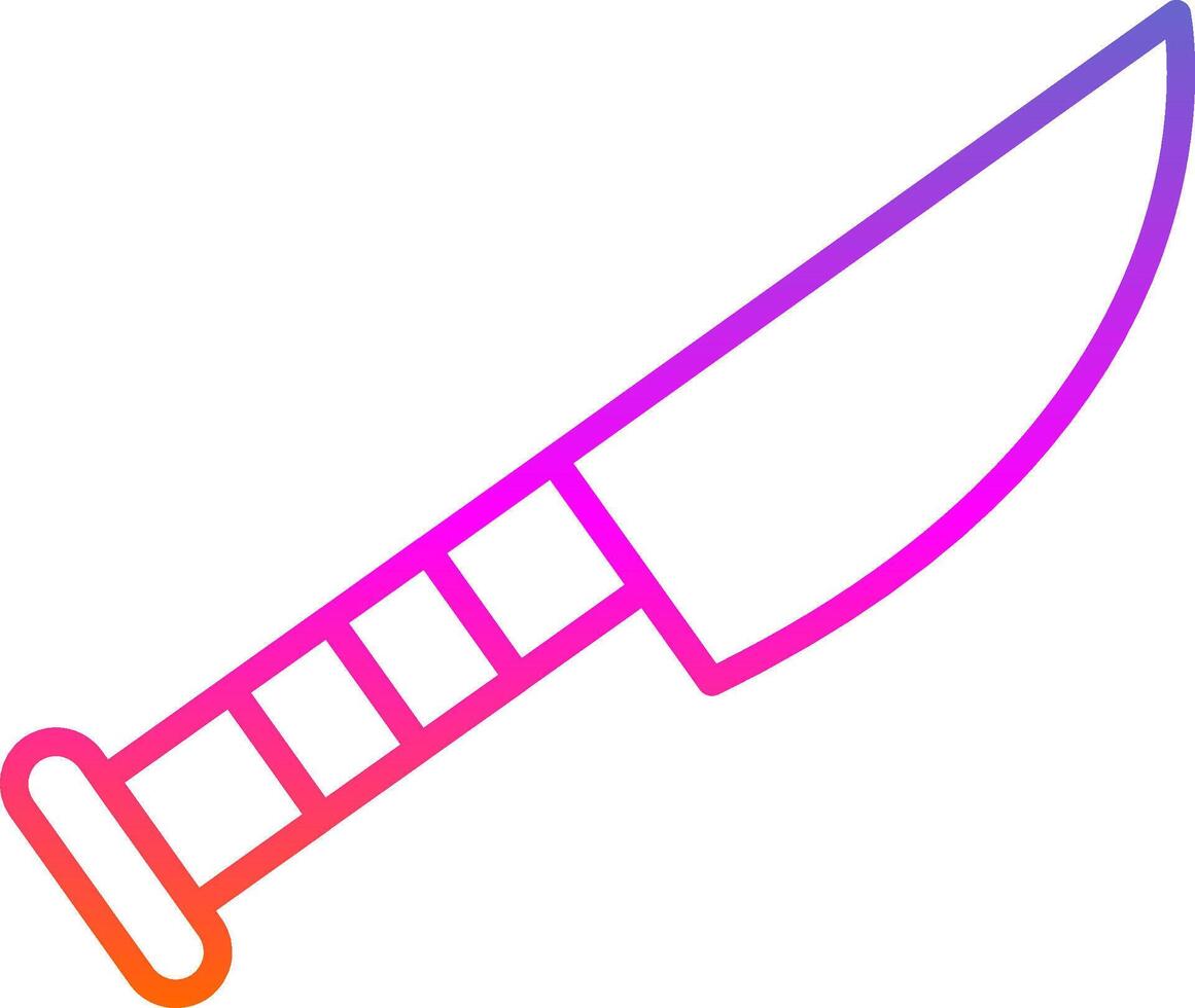 Knife Line Gradient Icon Design vector