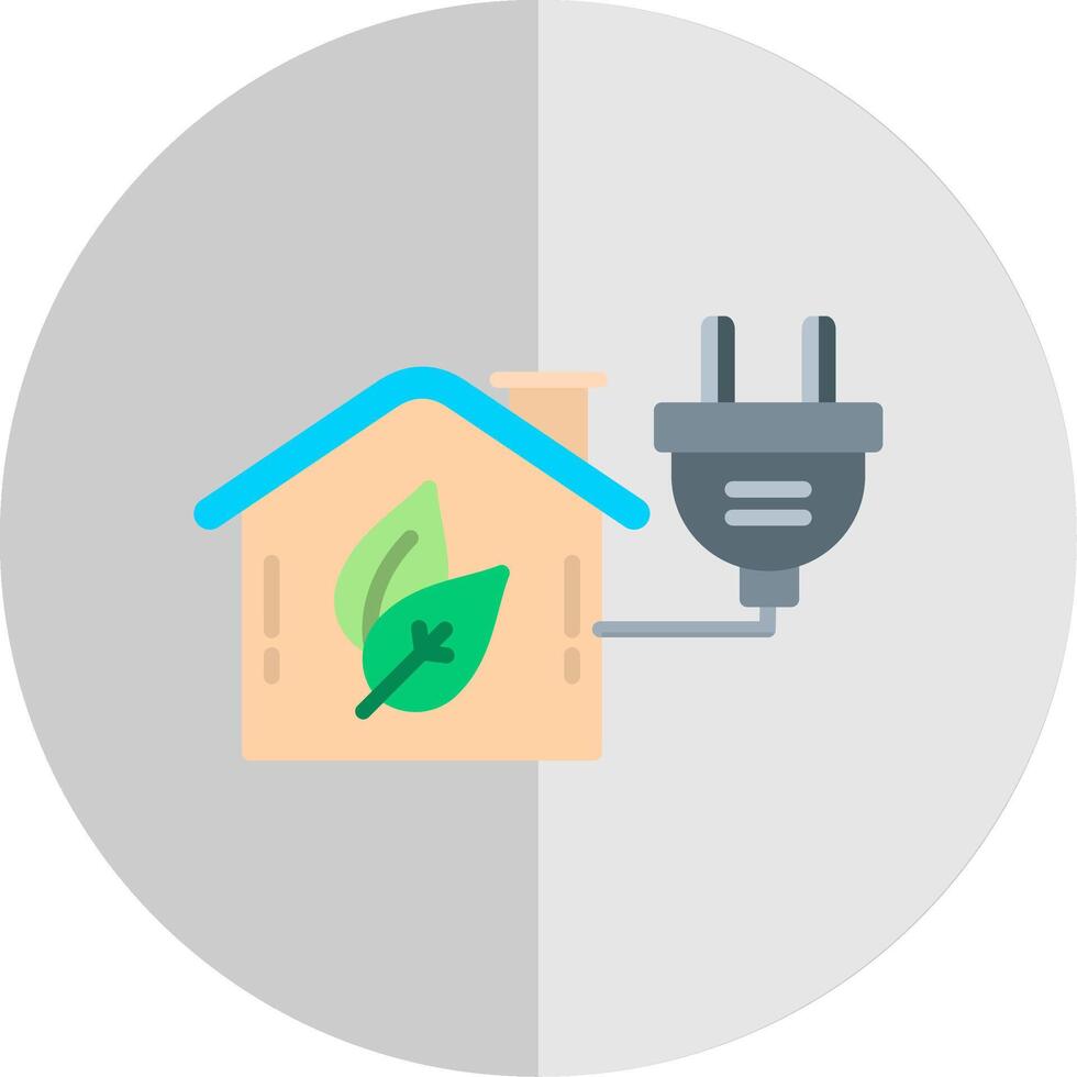 Energy Efficiency Flat Scale Icon Design vector