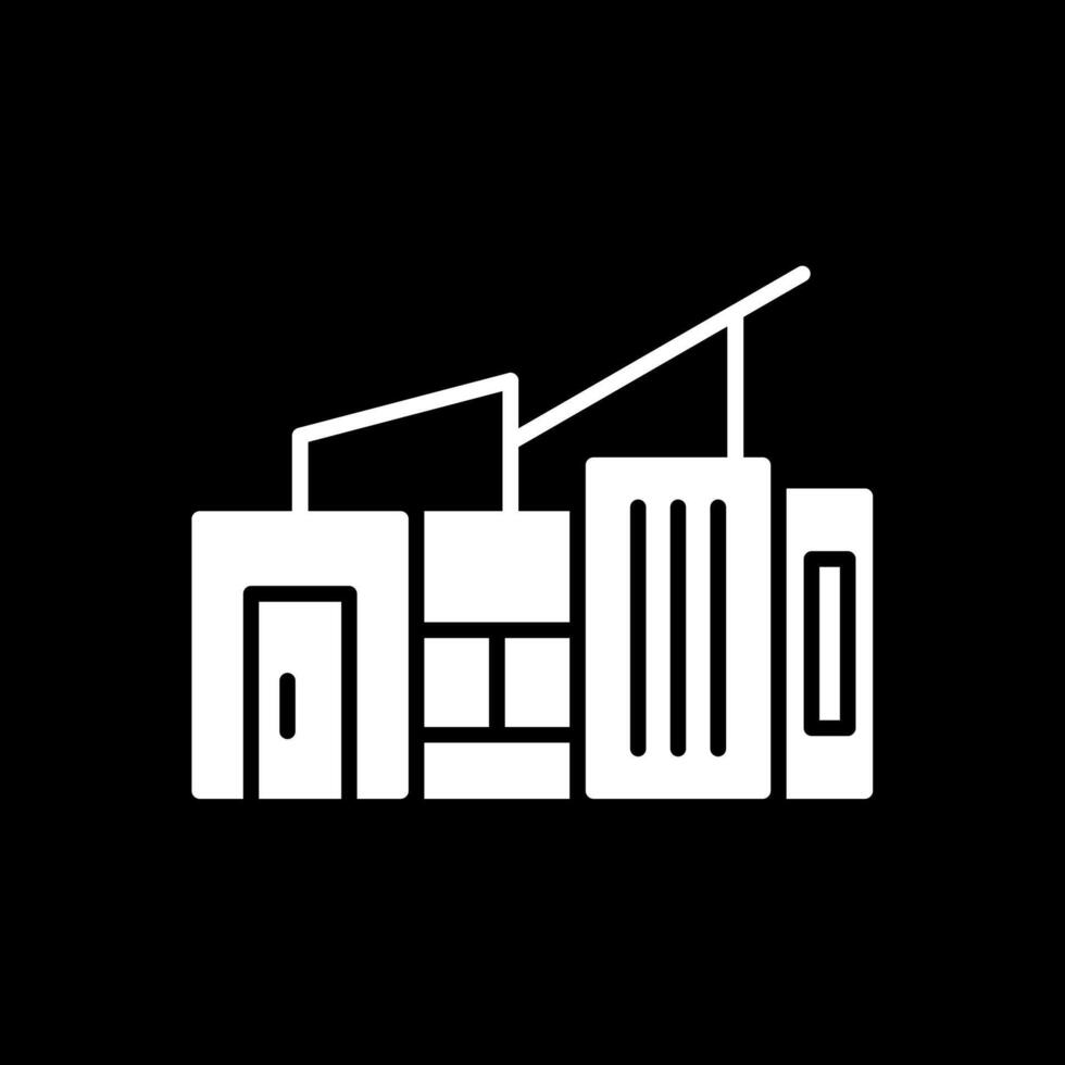 Architecture Glyph Inverted Icon Design vector