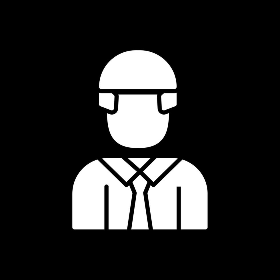 Employee Glyph Inverted Icon Design vector