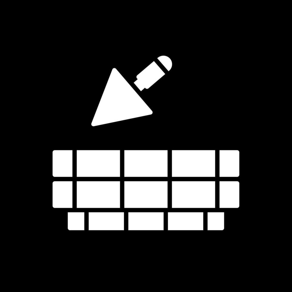 Brick Wall Glyph Inverted Icon Design vector
