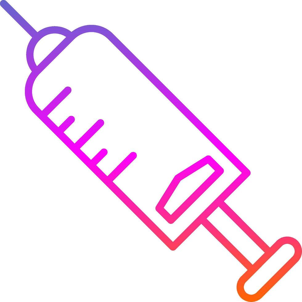 Injection Line Gradient Icon Design vector