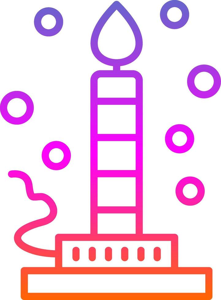 Bunsen Burner Line Gradient Icon Design vector