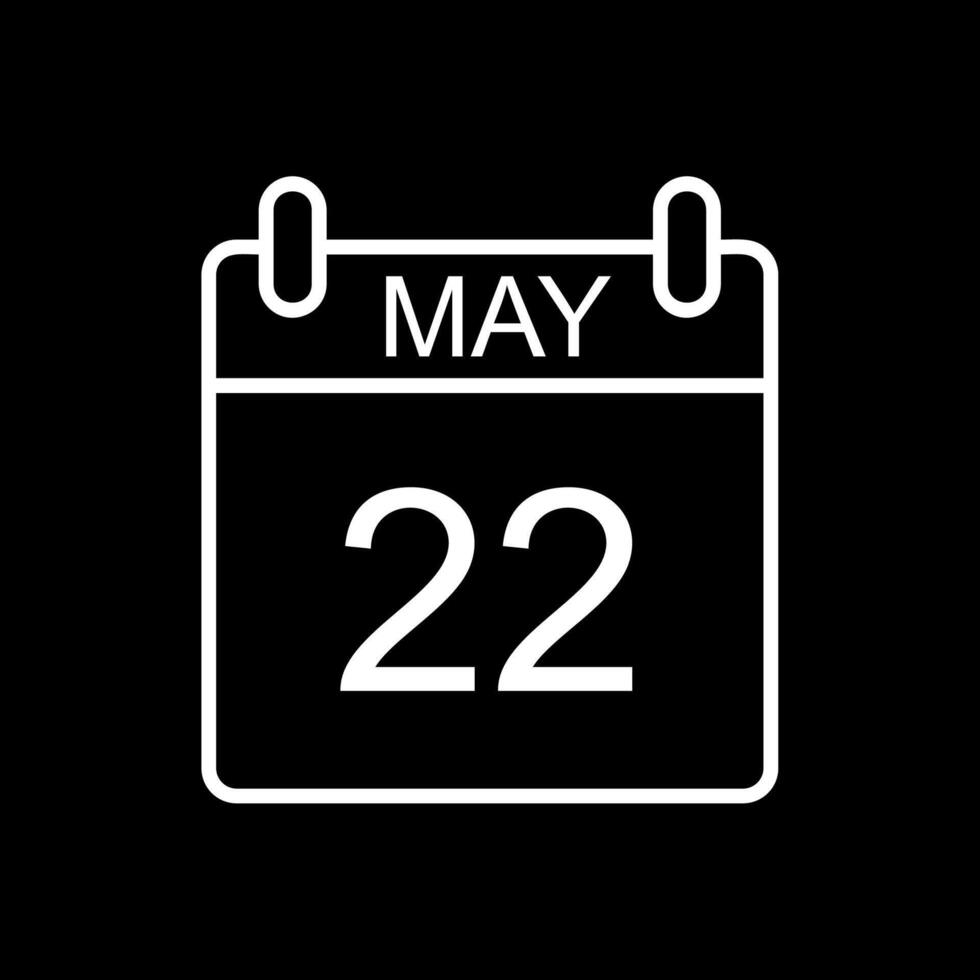 May Line Inverted Icon Design vector