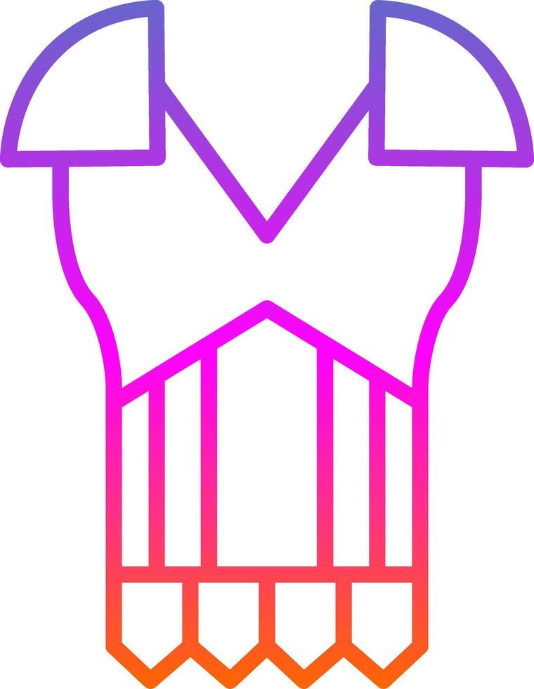 Armour Line Gradient Icon Design vector