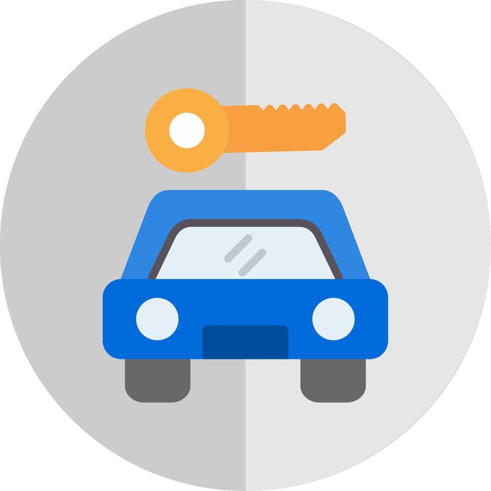 Car Rental Flat Scale Icon Design vector