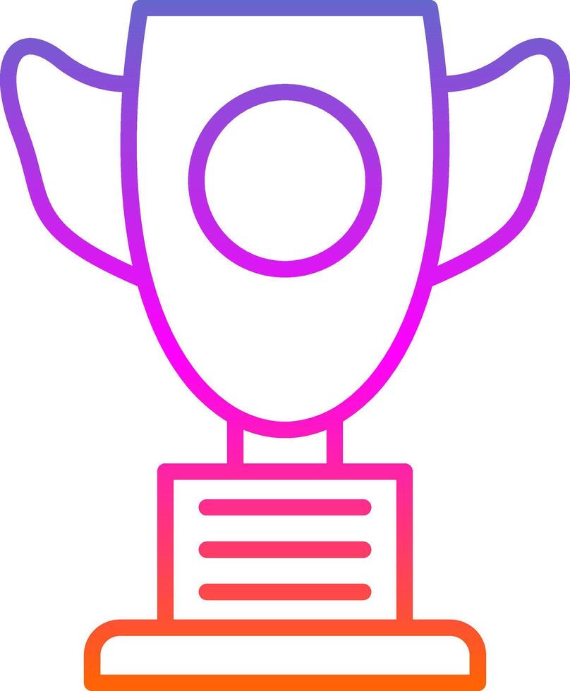 Trophy Line Gradient Icon Design vector