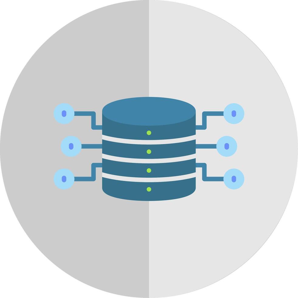 Server Storage Flat Scale Icon Design vector