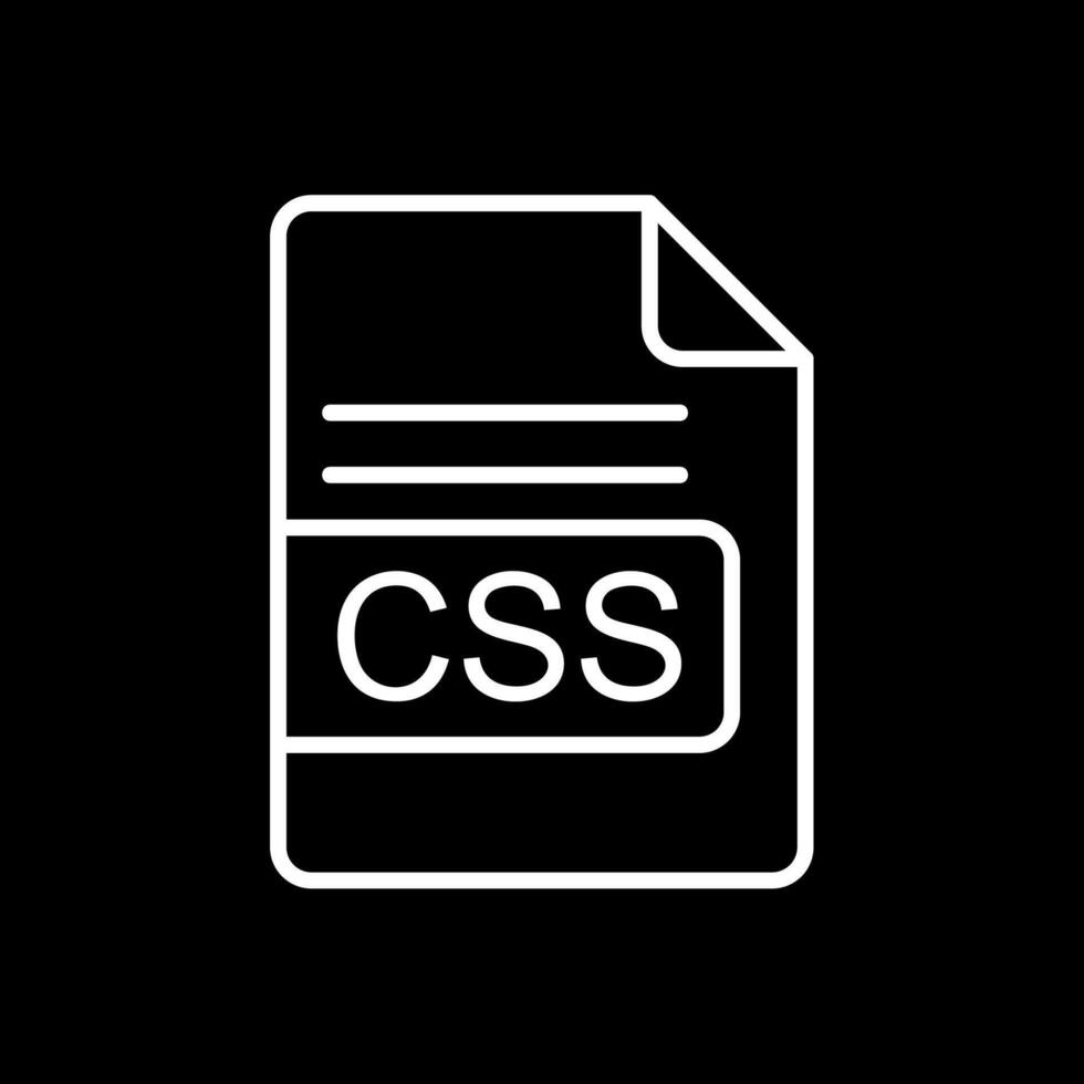 CSS File Format Line Inverted Icon Design vector