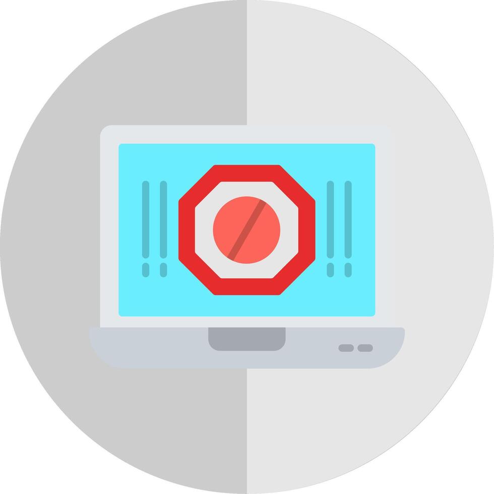 Ad Blocker Flat Scale Icon Design vector