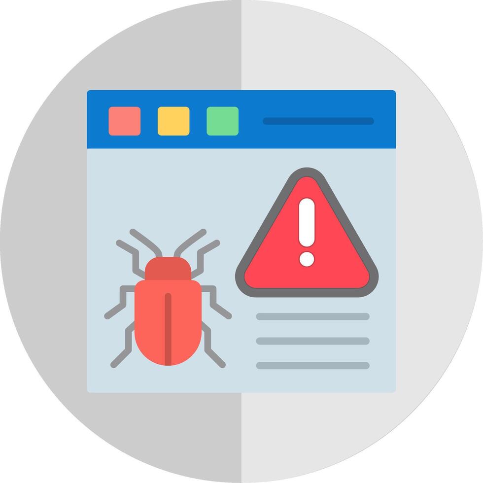 Virus Warning Flat Scale Icon Design vector